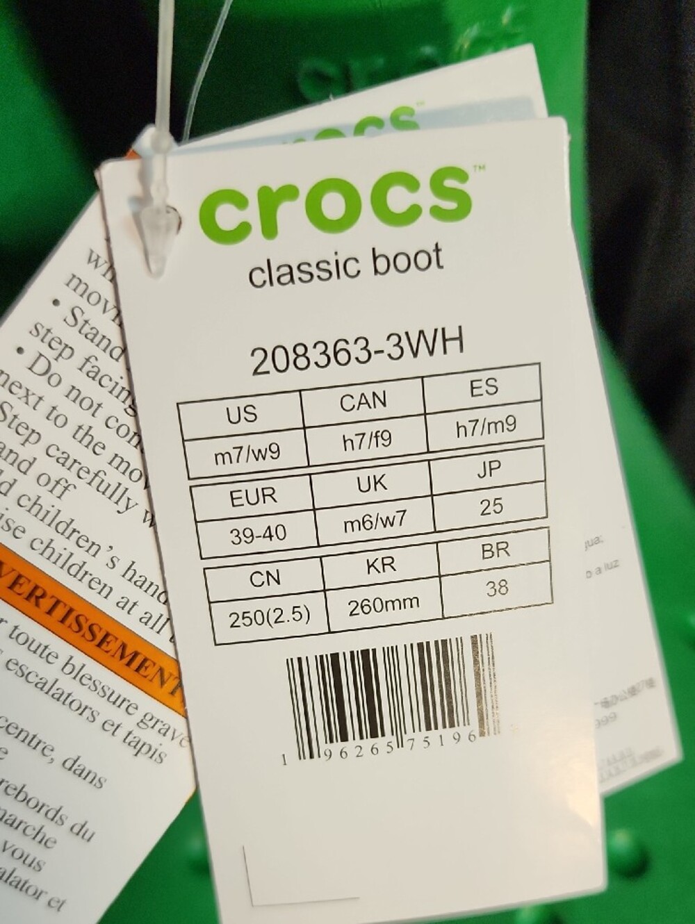 Crocs  Unisex Classic Clog in Green       M-7 W-9 - Picture 8 of 16